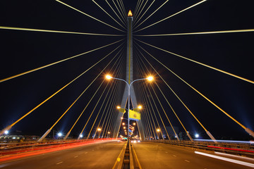 Fototapeta na wymiar Rama 8 Bridge At Night
