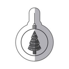 Decorative christmas ball icon vector illustration graphic design