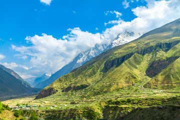 Fototapeta na wymiar The Himalayan region in Badrinath, North India