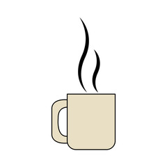 coffee mug icon over white background. colorful design. vector illustration