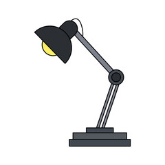 desk lamp icon over white background. colorful design. vector illustration