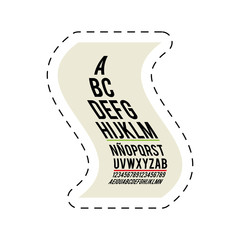 eye test optical paper cut line vector illustration eps 10