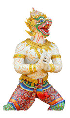 Hanuman statue isolated on white background