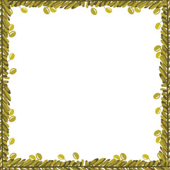 Frame ornament with olives and leaves icon vector illustration graphic design