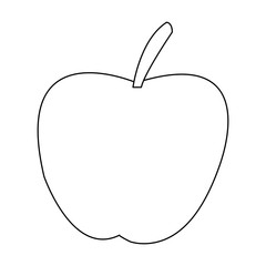 apple fruit icon over white background. vector illustration