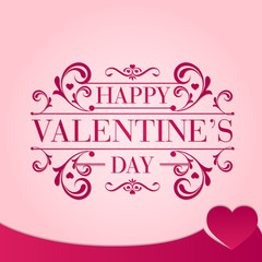 Fototapeta na wymiar Modern Romantic Happy Valentine Card, Suitable for Invitation, Web Banner, Social Media, and Other Valentine Related Occasion