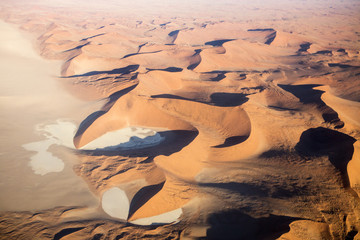 Looking down on Sossusvlei from the sky