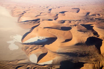 Papier Peint photo Photo aérienne Looking down on Sossusvlei from the sky