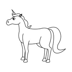 unicorn horse icon over white background. vector illustration