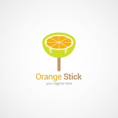 Orange Logo Design Vector.