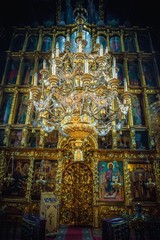 Beautiful chandelier in the Church