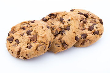 Cookies nuts on the  isolated on white background.
