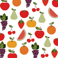 Delicious and fresh fruits icon vector illustration graphic design