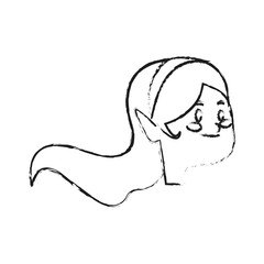 girl cartoon icon over white background. vector illustration