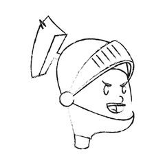 knight cartoon icon over white background. vector illustration