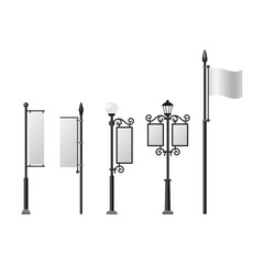 Advertisement billboards vector set.