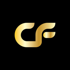 Initial Letter CF Rounded Lowercase Logo