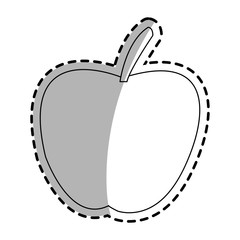 apple fruit icon over white background. vector illustration
