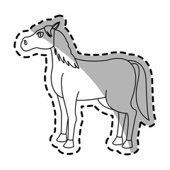 horse icon over white background. vector illustration