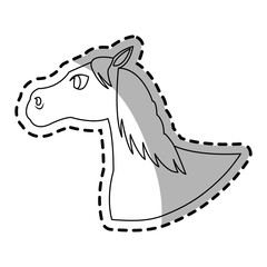 Obraz premium horse icon over white background. vector illustration