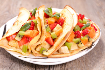pancake with fruits