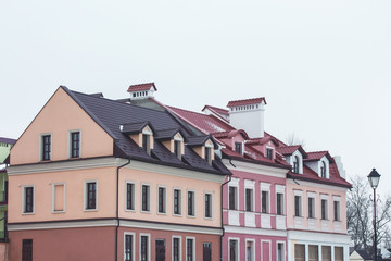 several new multi-colored buildings