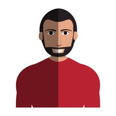 man cartoon icon over white background. colorful design. vector illustration