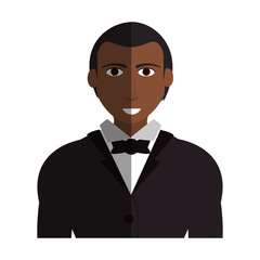 man cartoon icon over white background. colorful design. vector illustration