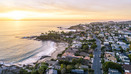 Beautiful Laguna Beach, Orange County during Sunset