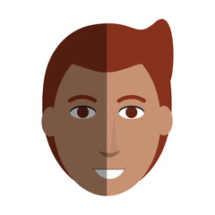 man face cartoon icon over white background. colorful design. vector illustration