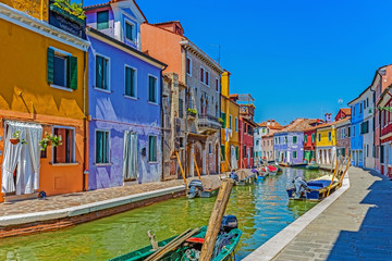 Obraz na płótnie Canvas View of island Burano, Italy