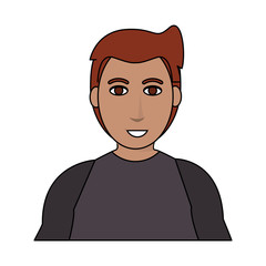 man cartoon icon over white background. colorful design. vector illustration