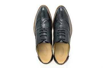 Black leather shoes