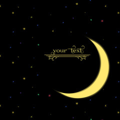 Obraz na płótnie Canvas фон звездного ночного неба, векторная иллюстрация