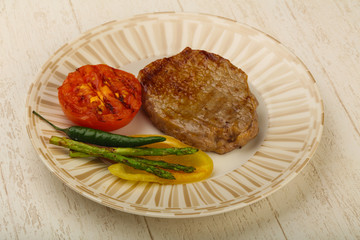 Grilled beef steak