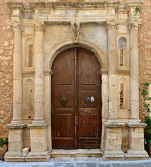 Fototapeta na wymiar greek church door