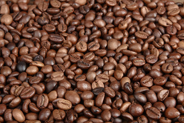 Background of the roasted coffee.