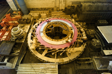 hydroelectric turbine hall