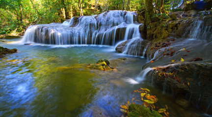 Waterfall,Pha Tad Waterfall, Kanchanaburi, Thailand