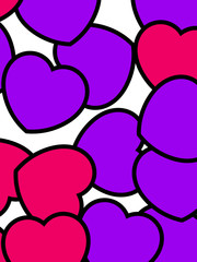 Abstract pattern for Saint Valentine's day, high definition design