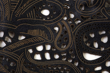 brown lace leather texture