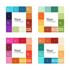 Vector color stripes infographics templates