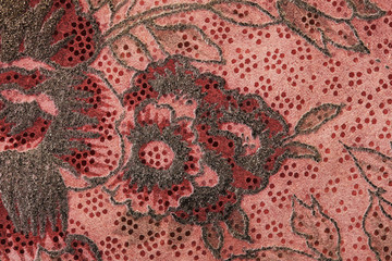 painting of colorful pieces of leather