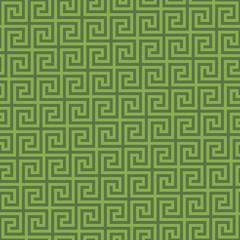 Greenery Classic meander seamless pattern.