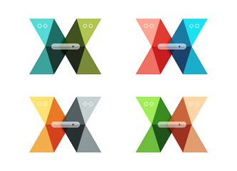 Vector blank infographic arrow templates