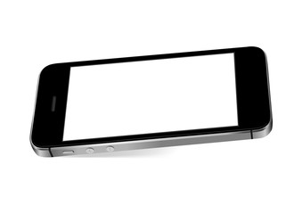 Realistic smartphone mockup with blank screen