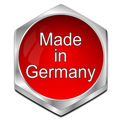 Made in Germany button - 3D illustration