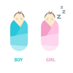 Baby Swaddle. Vector