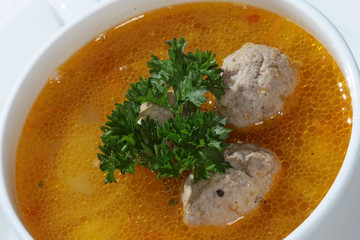 soup with meatballs