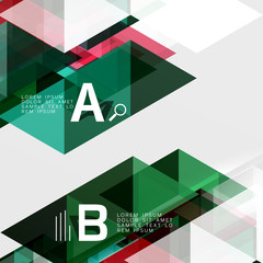 Abstract triangles and lines vector